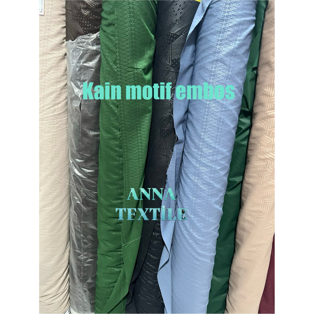 kain abaya baju koko estelan kemeja embos / kain sultan wolpeach embos / harga per 50cm