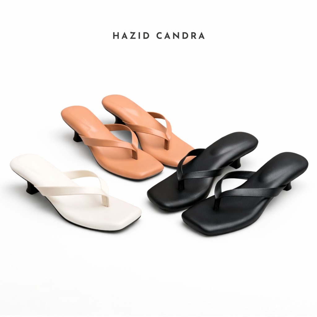 HAZIDCANDRA- Series AR 15 Sandal Wanita Heels Jepit Hak Stiletto 4 Cm