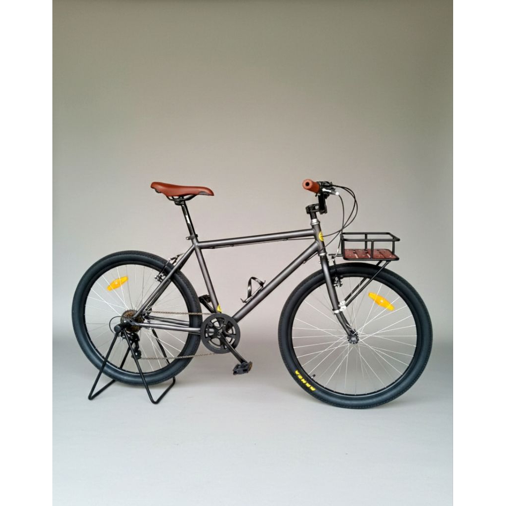 sepeda kalcer commuter bike sepeda klasik vintage keranjang ukuran 26