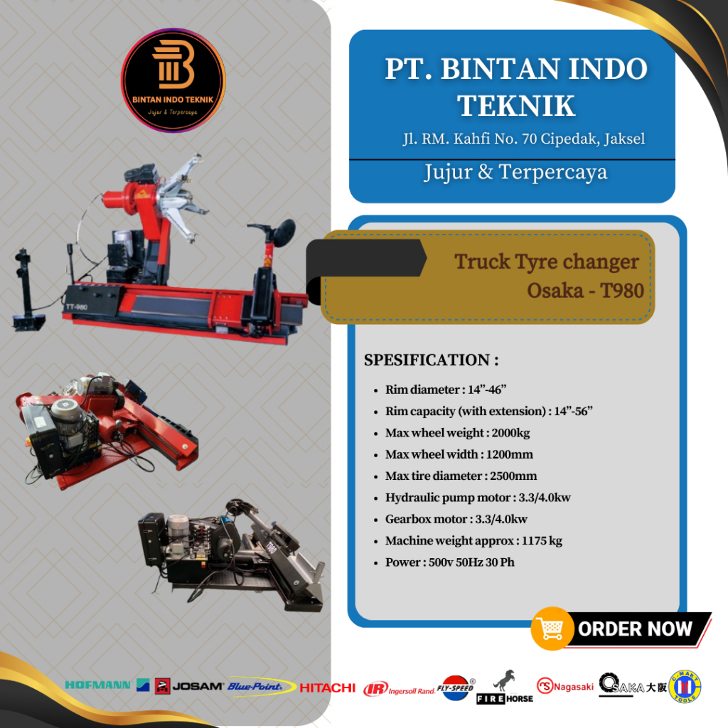 Osaka Truck Tyre Changer Type T980
