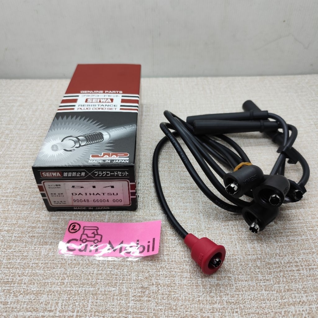 Kabel busi Hijet 1000 G10 merk Seiwa made in Jepang (514) 90048-66004