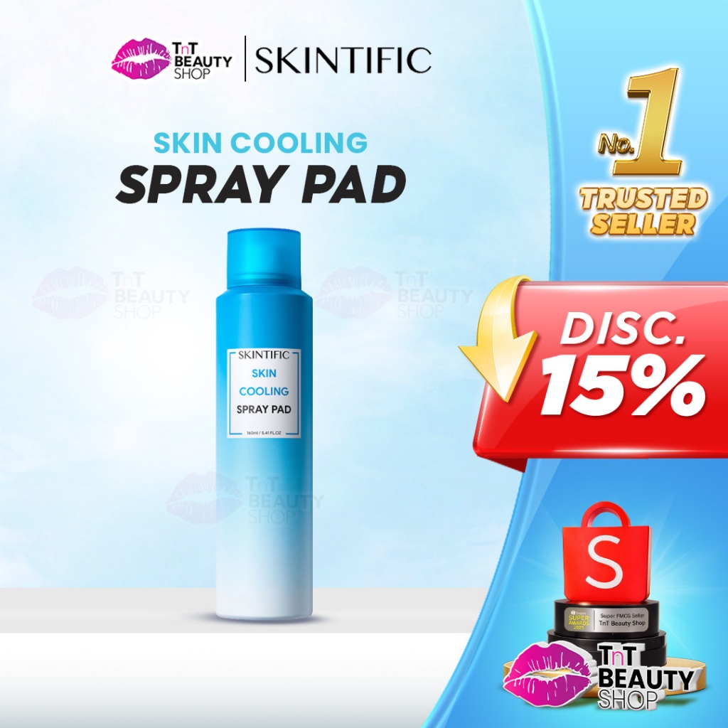 SKINTIFIC - Cooling Spray Pad 160ml | Calms Acne Redness 3-Second Rapid Cooling Calming Soothes Sens