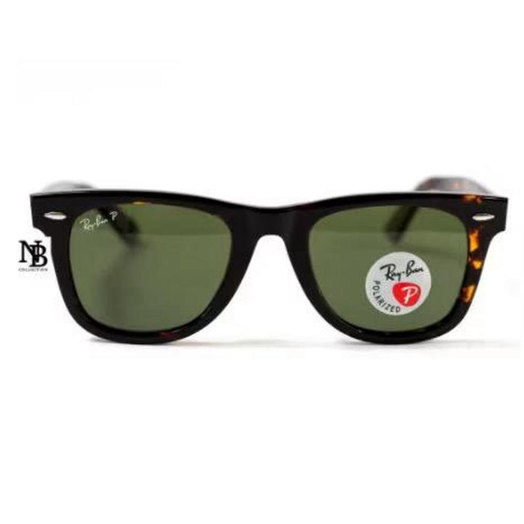 Kacamata Rayban Wayfarer RB2140 Tortoise Lens Green Size 54 Original