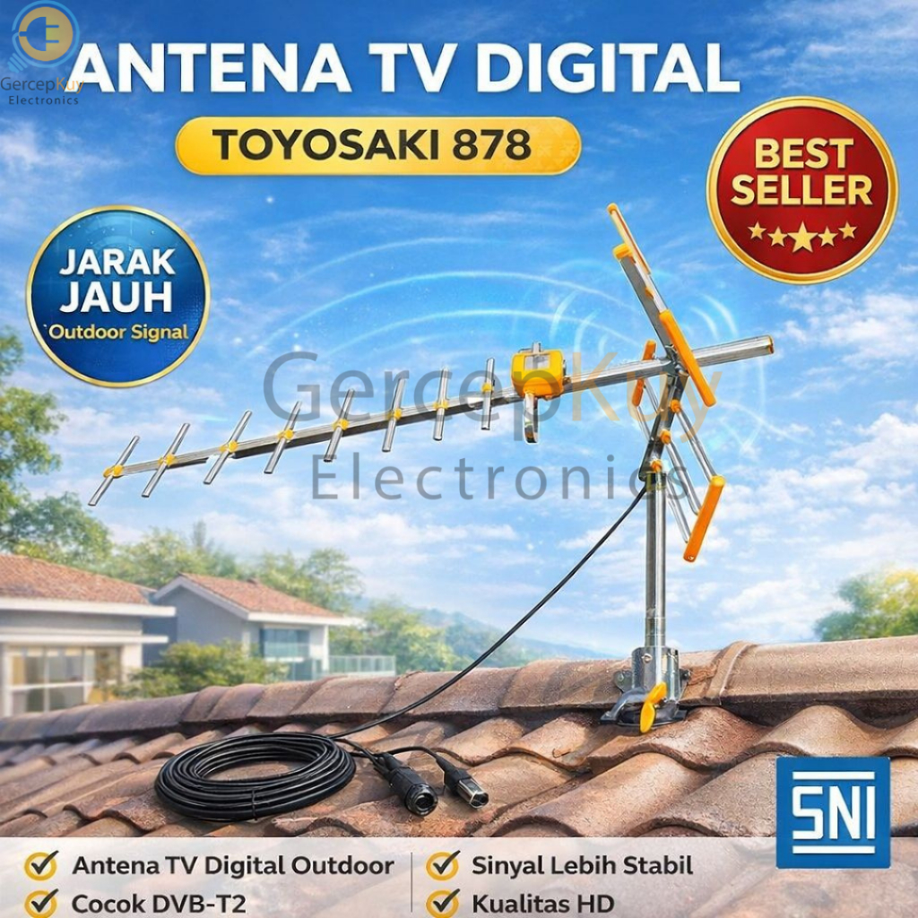 Antena TV Digital Outdoor Toyosaki TYS 878 / Antena LED Smart TV