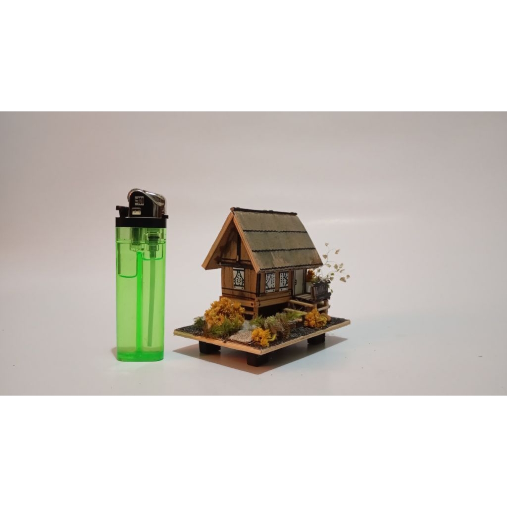 Miniatur Rumah Kayu Mini Handmade – Rumah Adat Sunda Kecil Dekorasi Meja Estetik