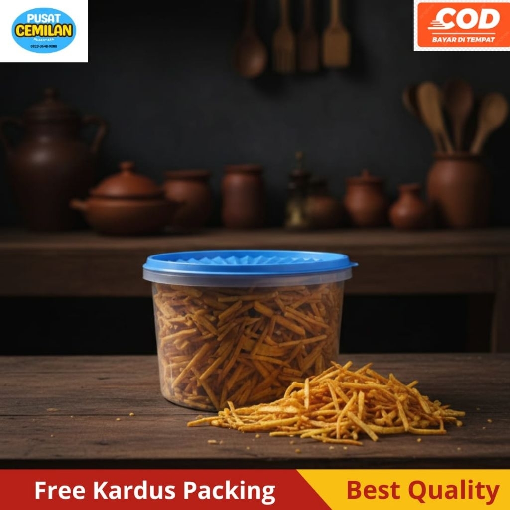 Snack Kiloan Toplesan | Toples Stik Talas | Makanan ringan | Murah Enak Gurih Asin Krispi Crispy | C