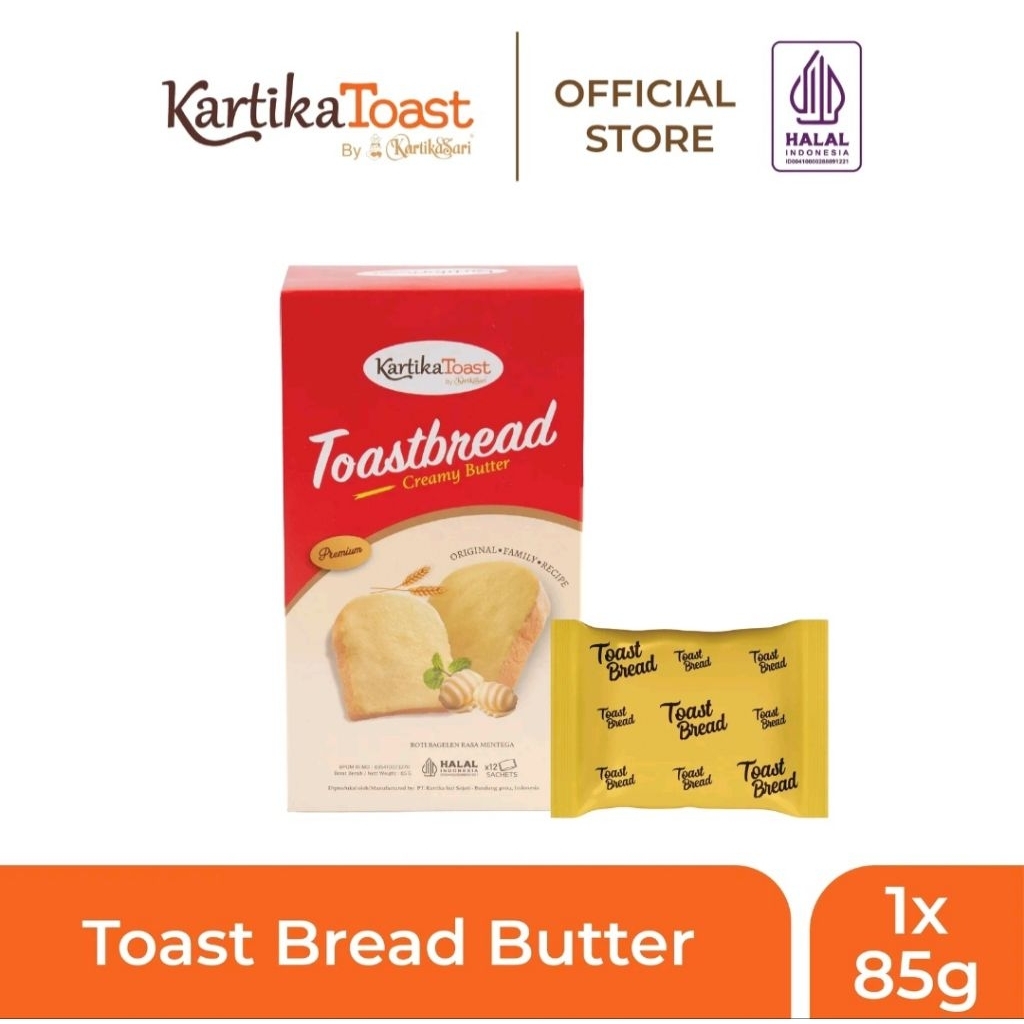 Toast Bread Butter Kartika Toast Kartikasari 85gr - Roti Kering Mentega Khas Bandung
