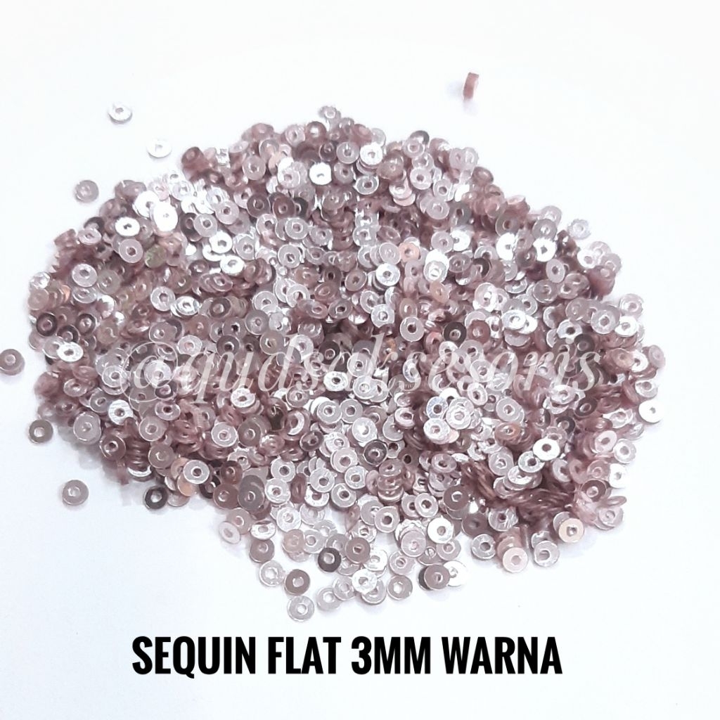 Sequin/payet/burci flat 3mm jepang warna