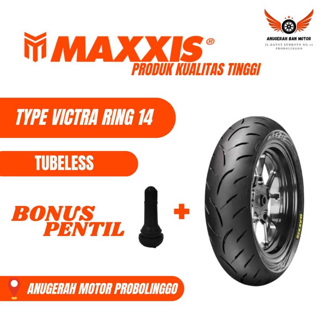 PROMO  FREE COP TUBLESS Ban Luar MAXXIS VICTRA S98ST  - Tubeless Ring 14 by Maxis - MAXXIS MA-F1ST V
