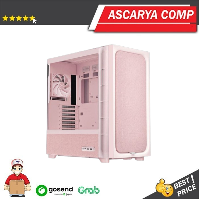 CASING TRYX FLOVA F50 FLOVA - Pink FLOVA F50 Mid-Tower ATX Case, Fabric Finish, TCF Cross-Flow Fan.