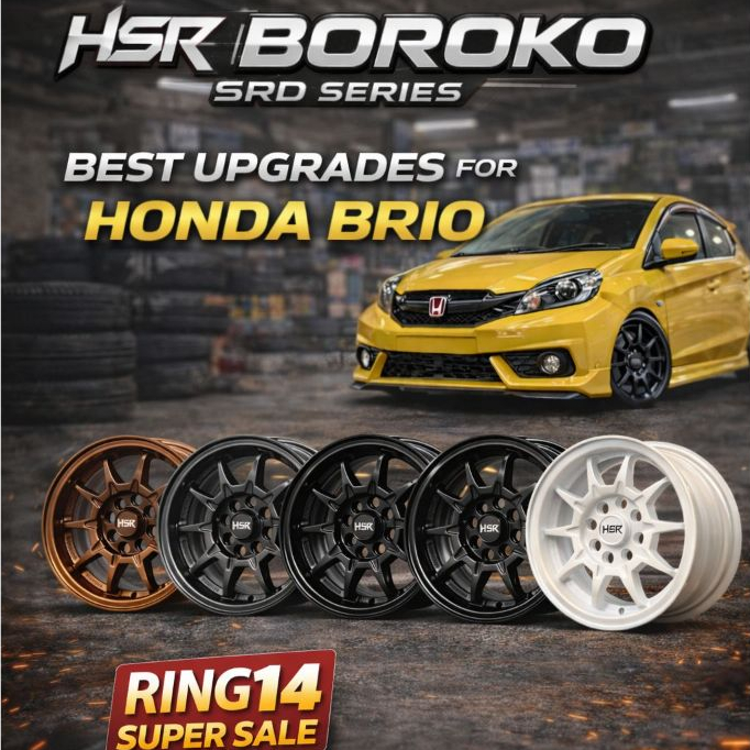 Paket Velg Ban R14 HSR Original untuk Toyota Agya | Ring 14 | Gratis Ongkir