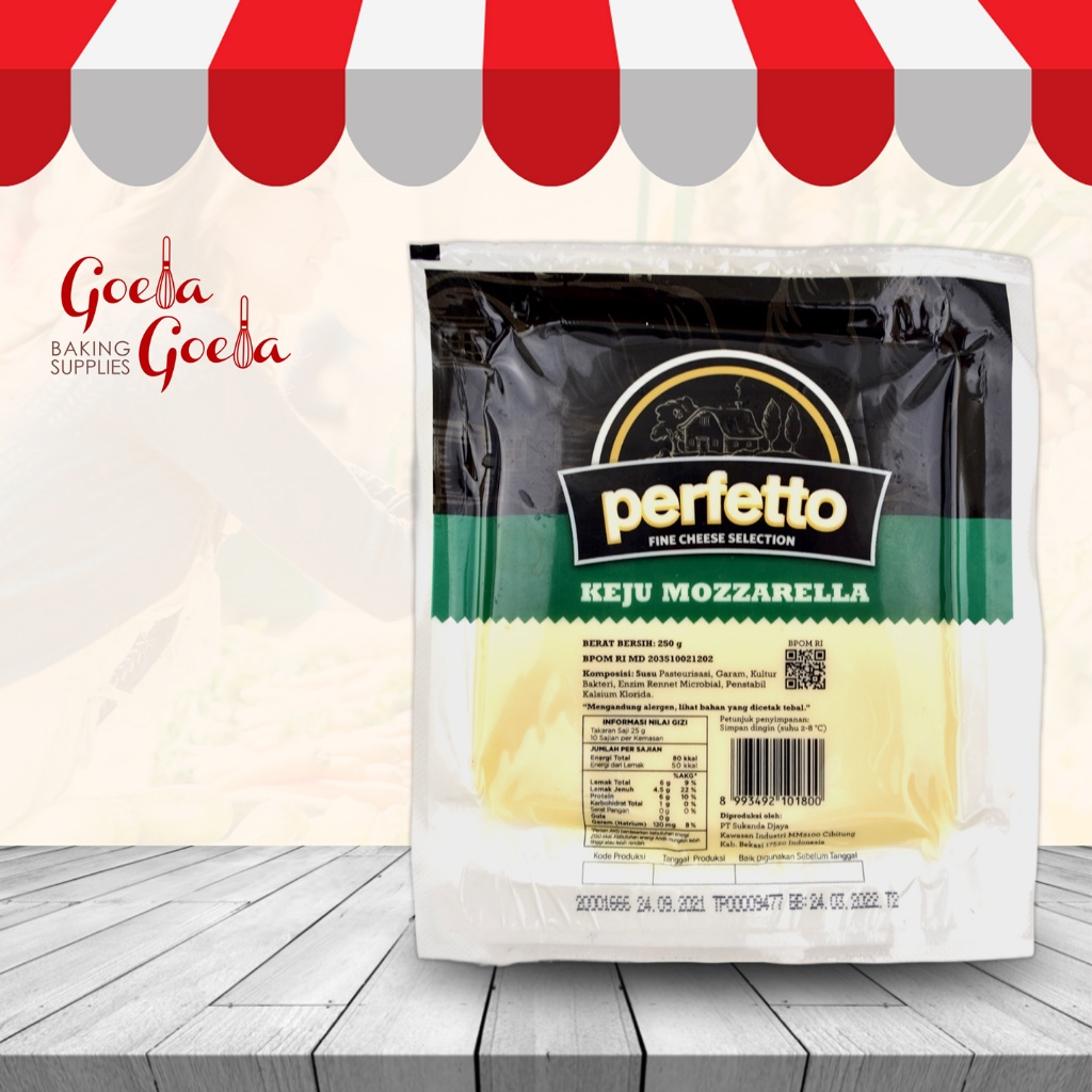 Keju Mozarella Perfetto Slice 250gr