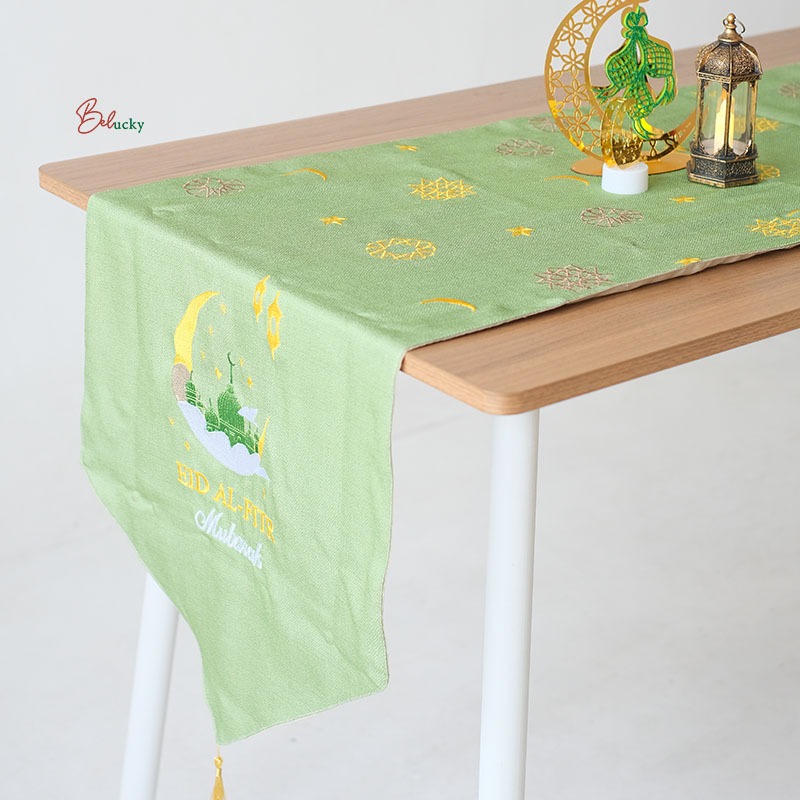 Table Runner Taplak Meja Bordir Tamu Meja Makan Hampers Lebaran Ramadhan Idul Fitri decoration premi