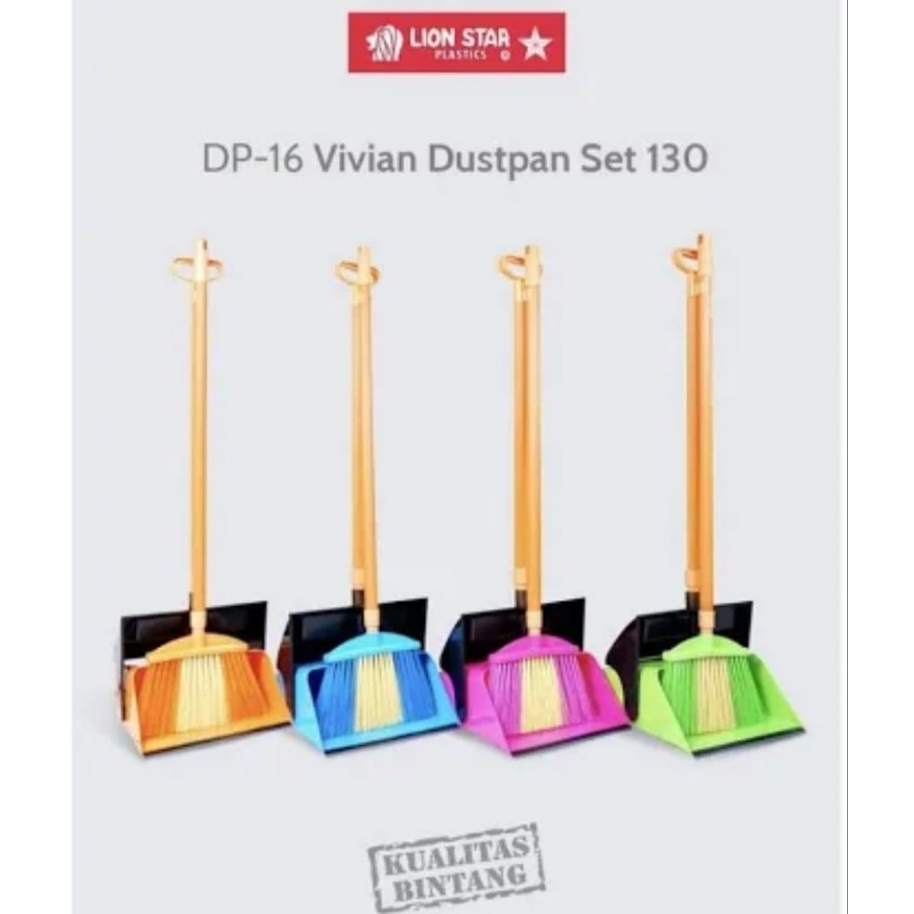 Sapu + pengki Lion star vivian dustpan set 130/Sapu+pengki lion star DP-16