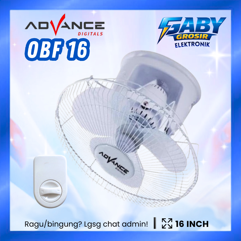 ADVANCE KIPAS ANGIN PLAFON OBF-16 KIPAS ANGIN 16 INCH KIPAS PLAFON GARANSI RESMI OSILASI 360°