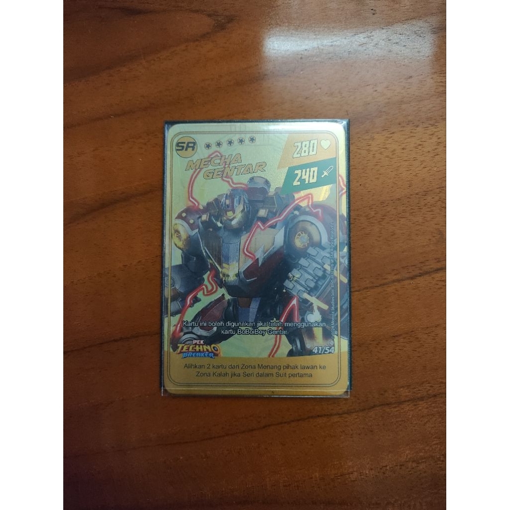 (Official) ORI Kartu Boboiboy Monsta Galaxy Card Foil SR Mecha Gentar no. 41 Pek Techno Breaker