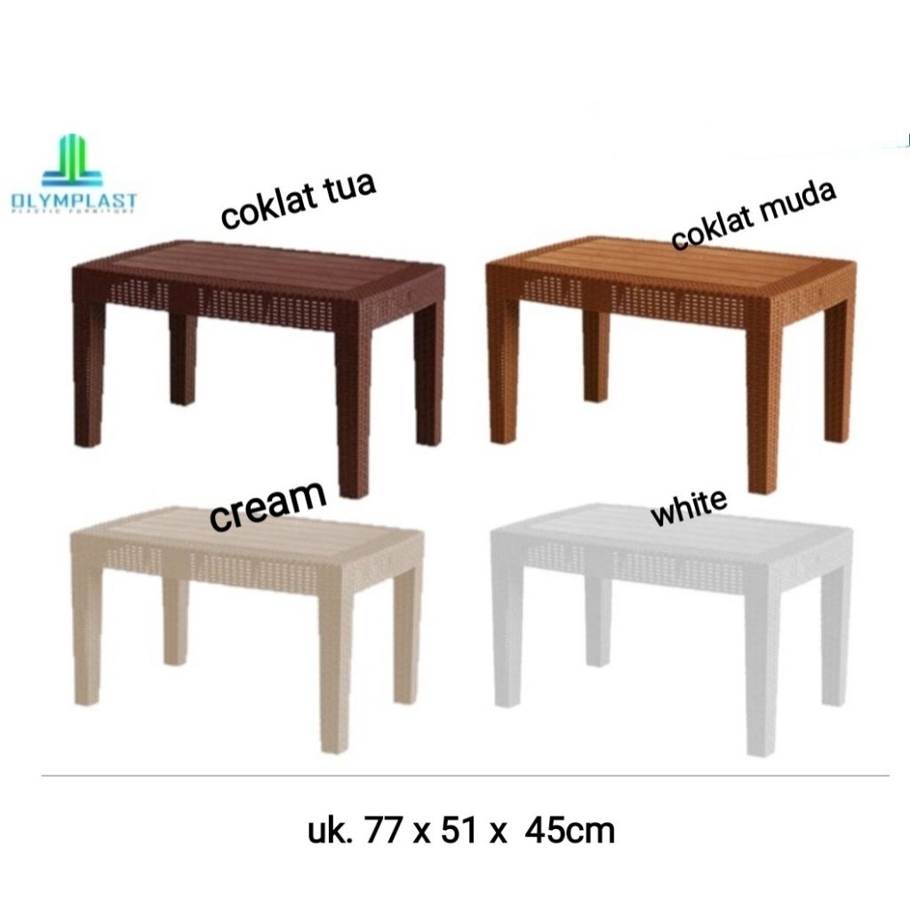 Meja Plastik / Meja Tamu / Meja Lesehan Plastik / Meja Serbaguna OLYMPLAST ( KHUSUS GOJEK)