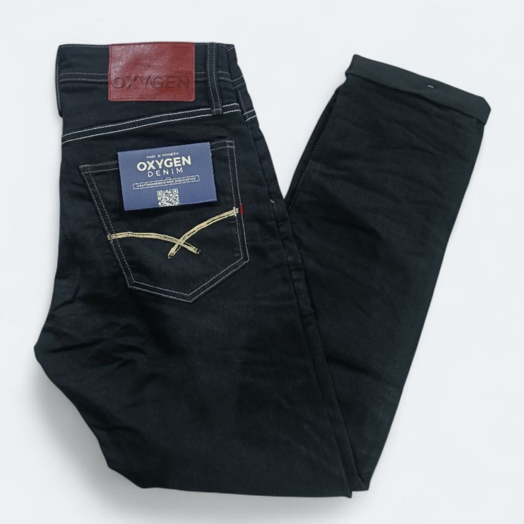 Celana Jeans Premium Oxygen Denim Slim Fit - Invade Series SPECIAL EDITION, MODERN BLACK 706-0614