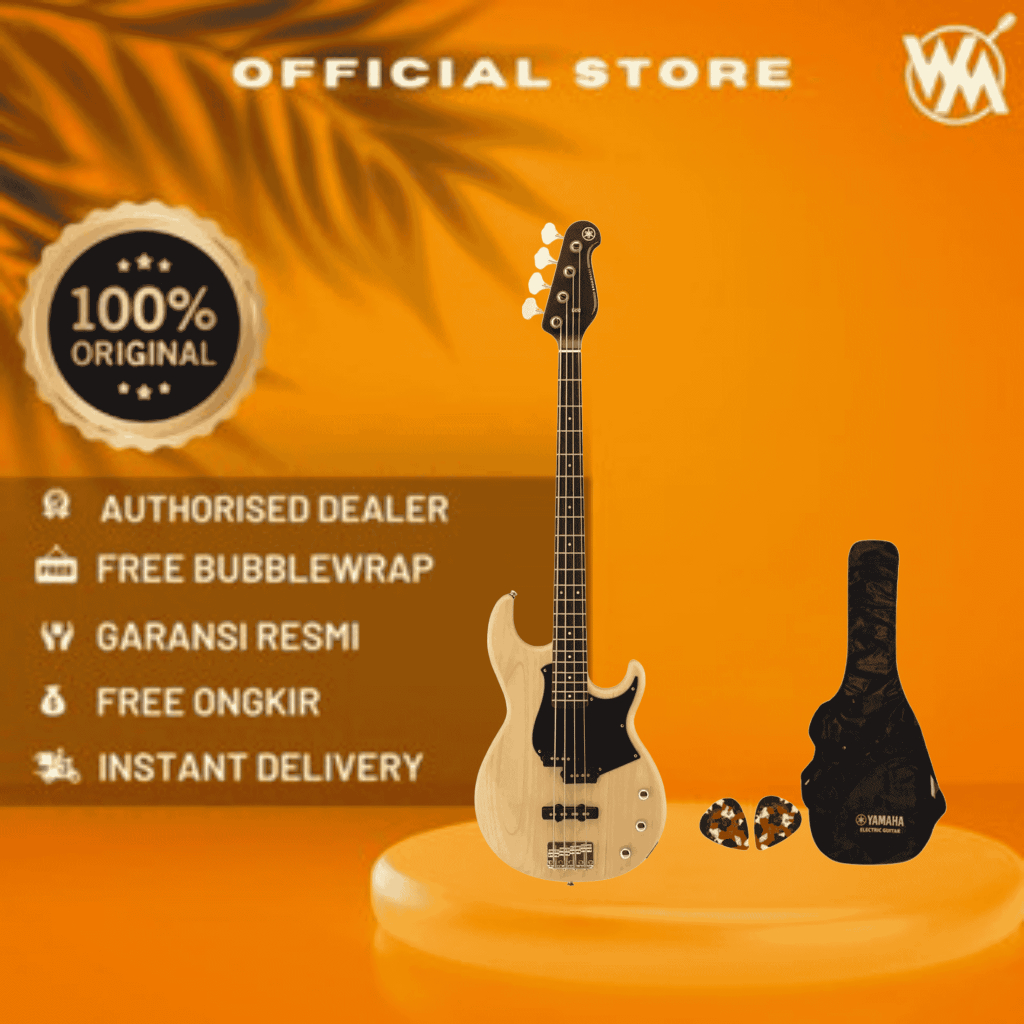 Yamaha BB234 / BB 234 / BB-234 YNS Yellow Natural Satin + Softcase & 2 Pick