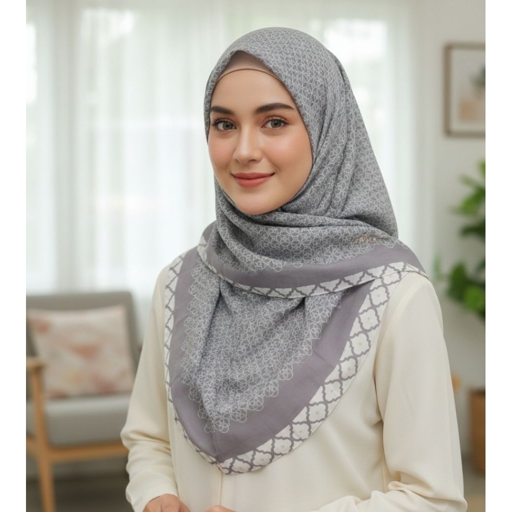 Elzatta Hijab Segi Empat, Bahan Voal, Nyaman dan Adem