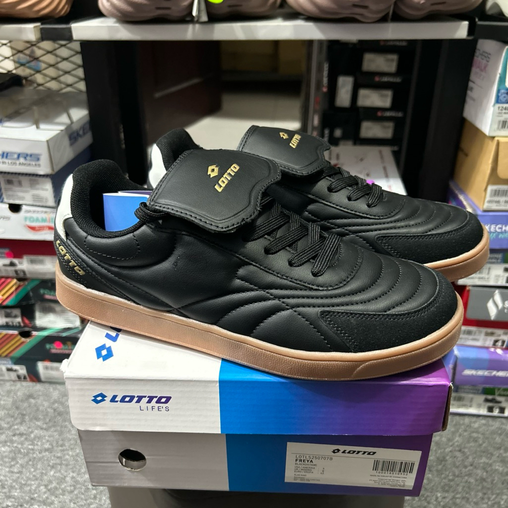 SEPATU SNEAKERS PRIA LOTTO FREYA BLACK