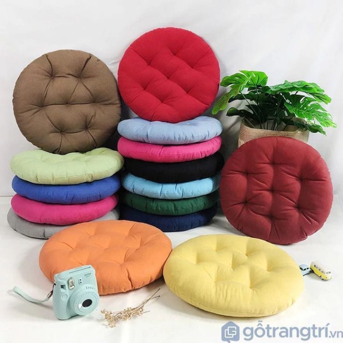 Bantal Duduk Bulat Dm 35 / Bantal Alas Duduk Tebal & Empuk /Bantal Lesehan Dudukan Kursi