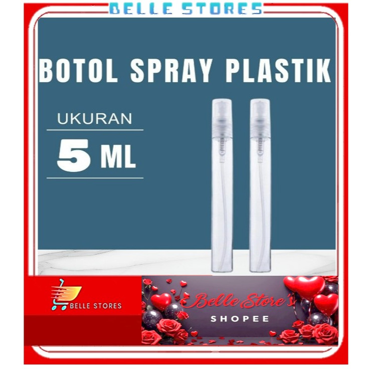 Botol Parfum Spray Plastik 5ML Wadah Refill Travel / Botol Parfum 5ml Semprot