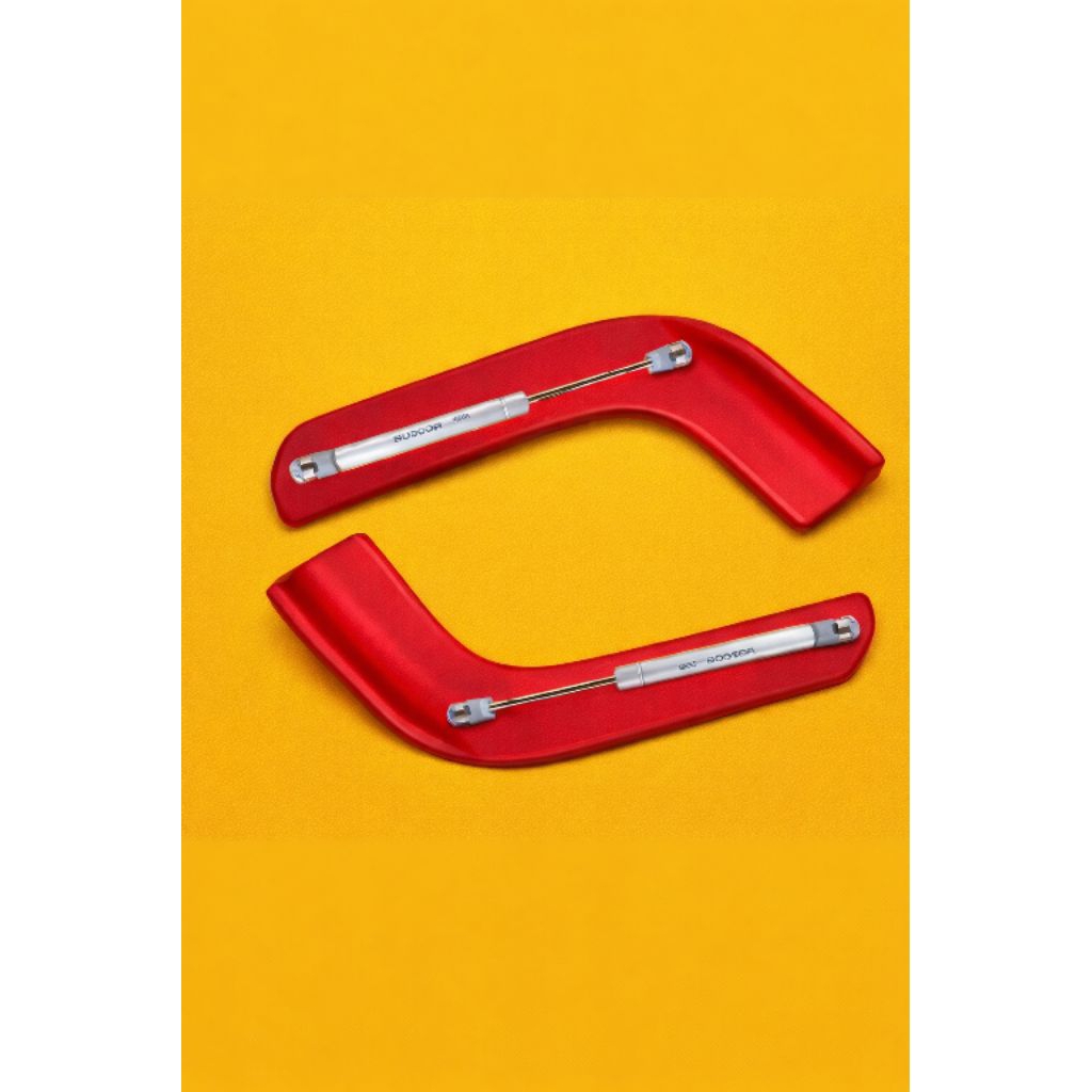 Winglet hidrolik universal mobil grade A+ warna merah paket bumper mobil universal sepasang