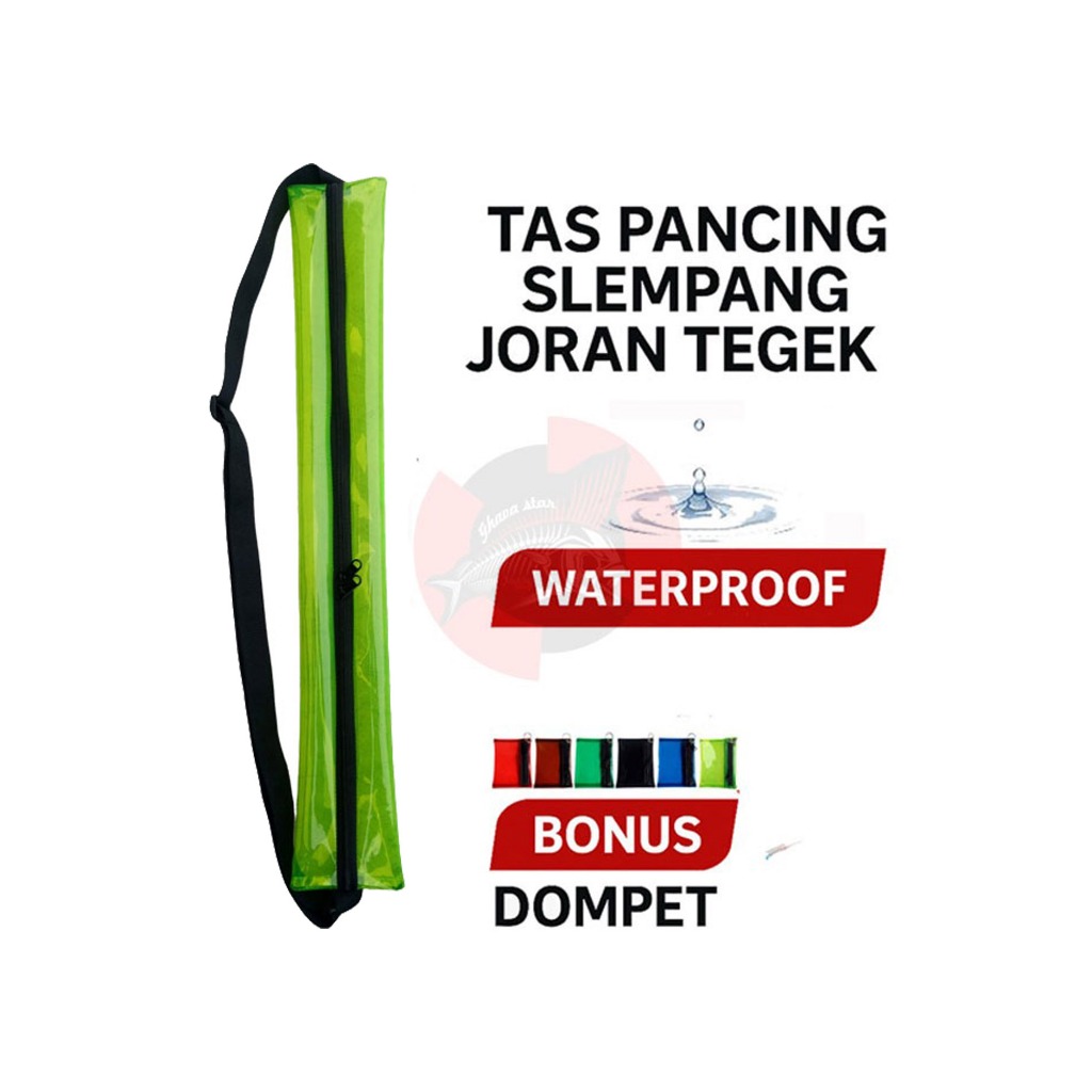 Tas Pancing Slempang Joran Tegek Waterproof | Ukuran M L XL XXL | Bonus Dompet Kail