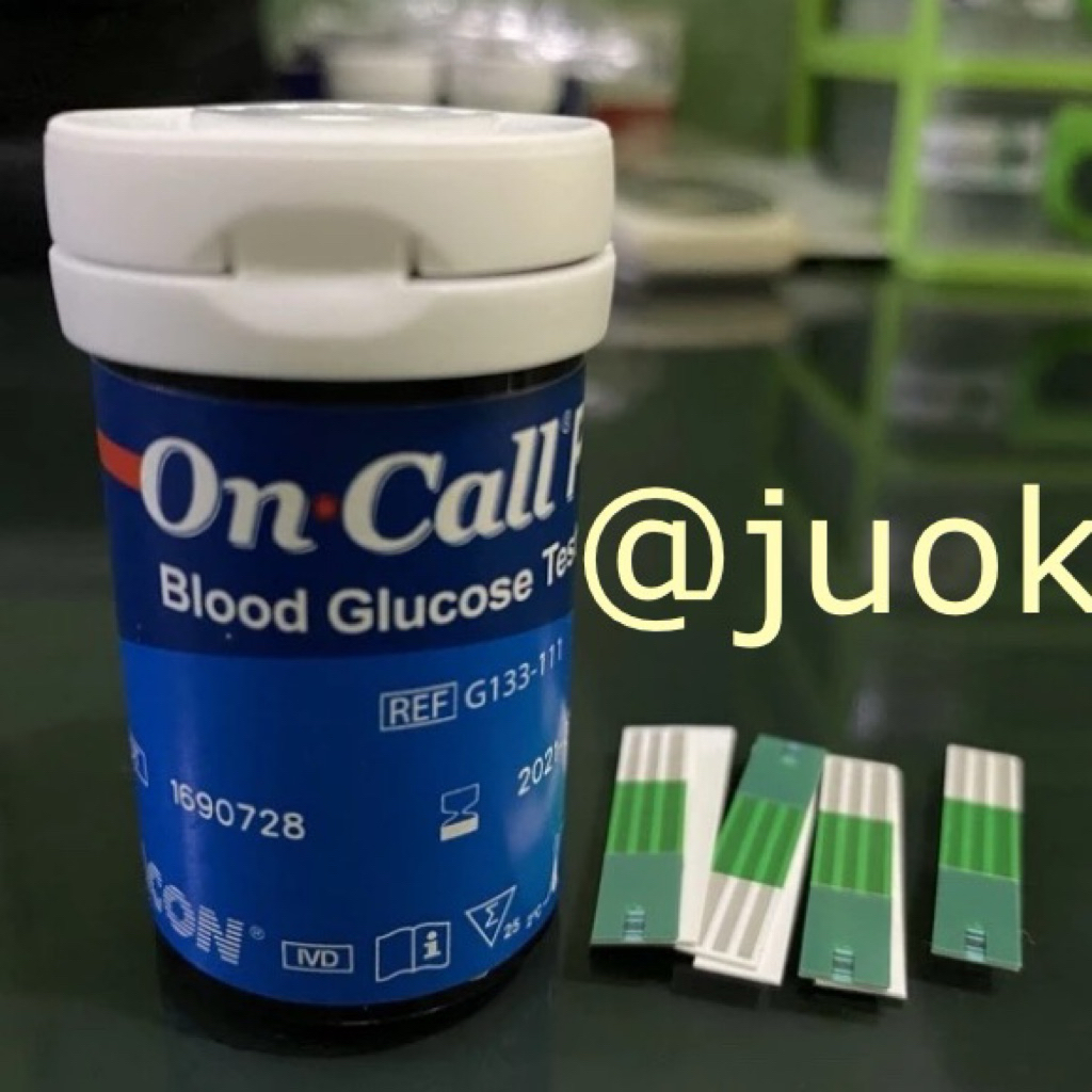Stik / Strip Cek Gula Darah ON CALL PLUS Kemasan Botol Isi 25