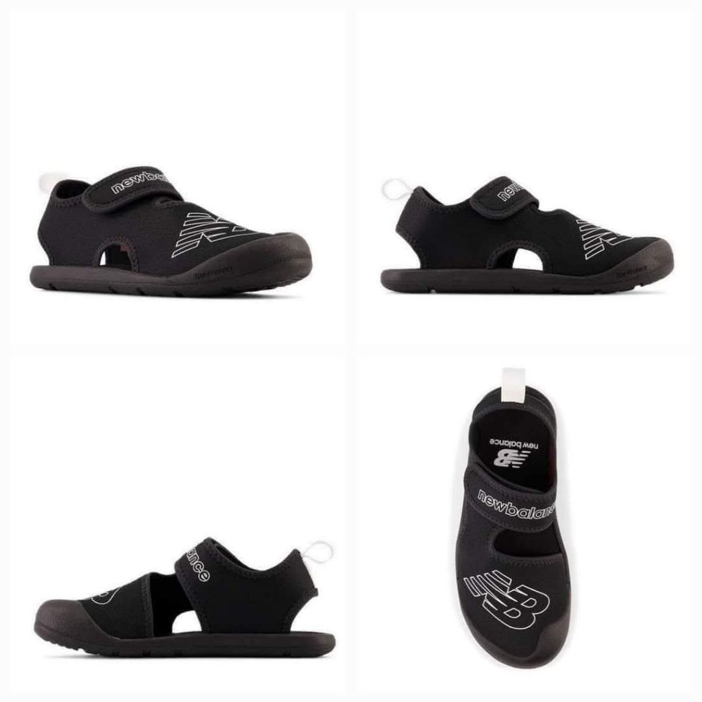 New Balance Kids CRSR Hook And Loop Black Sandals NEWYOCRSRAA