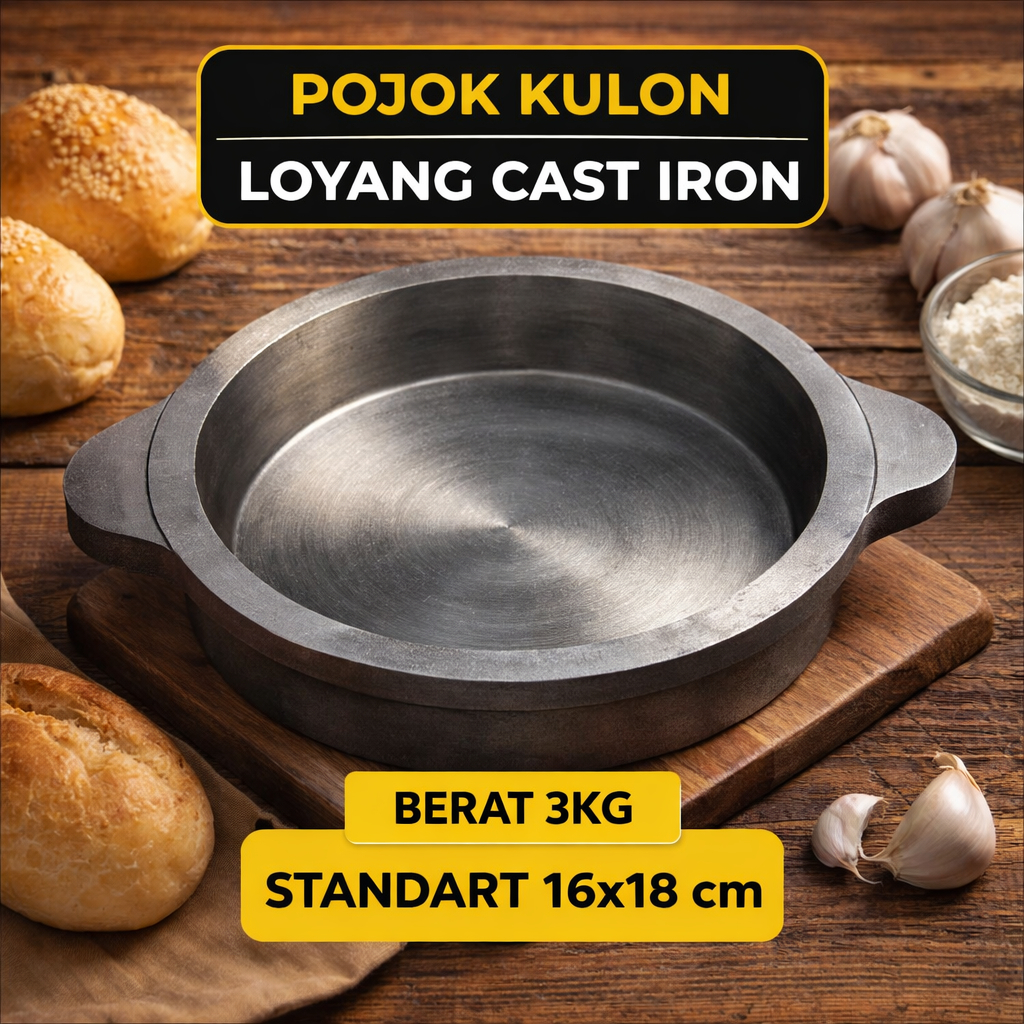 Loyang Martabak Manis Baja Cor Kuat Tahan Lama - Loyang Standart 16x18 cm