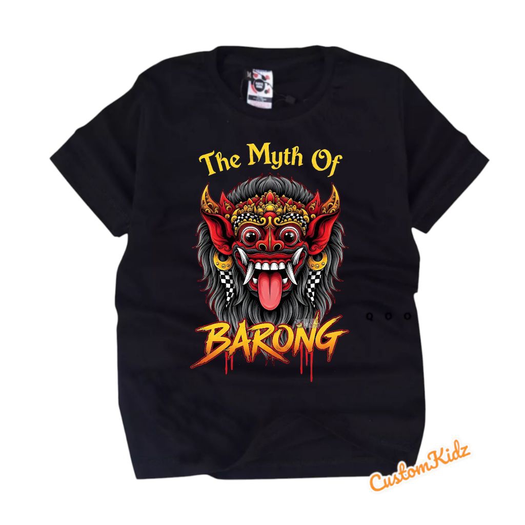 Baju anak kaos anak Barong Bali kaos anak laki-laki perempuan