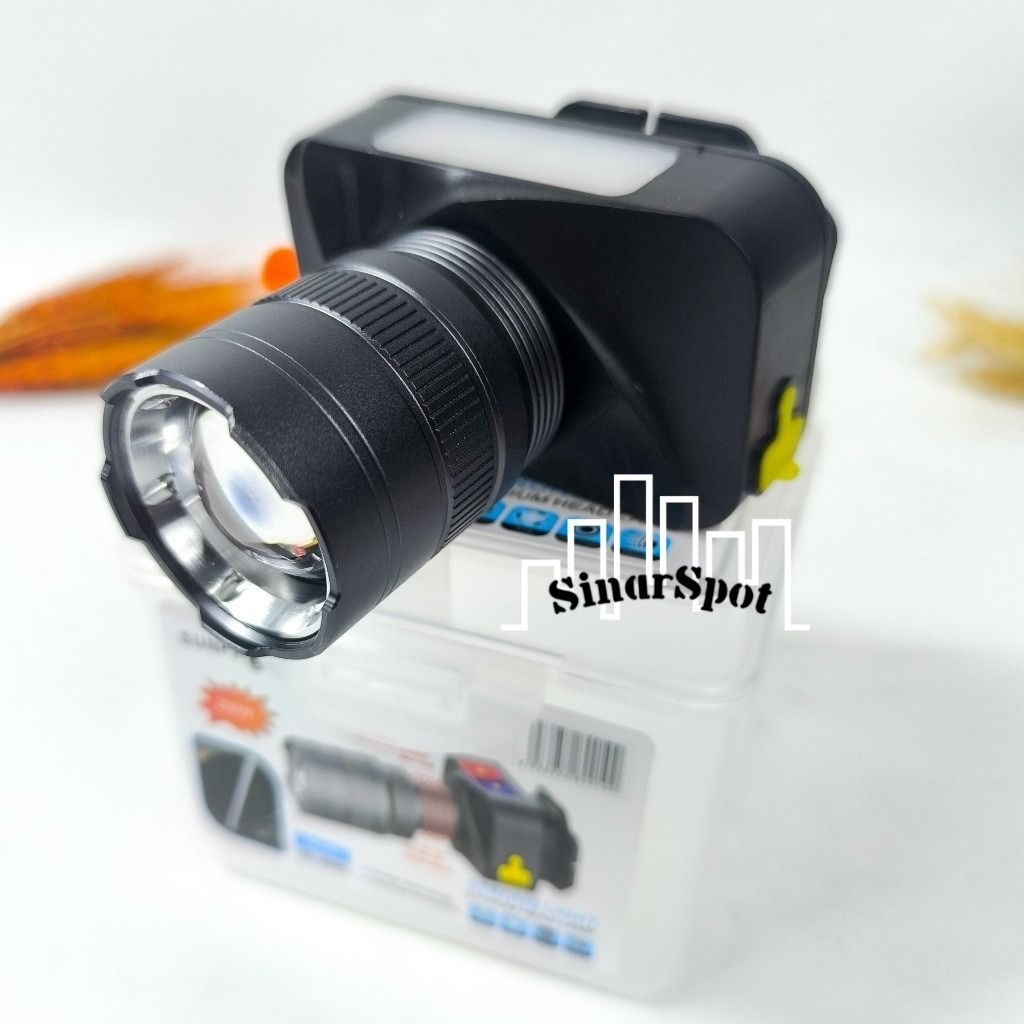 senter kepala zoom sunpro sl-8991 200 watt cahaya putih