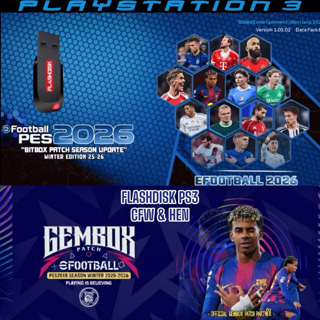 New Flashdisk PS3 Game Bola Update Terbaru GEMBOX & BITBOX