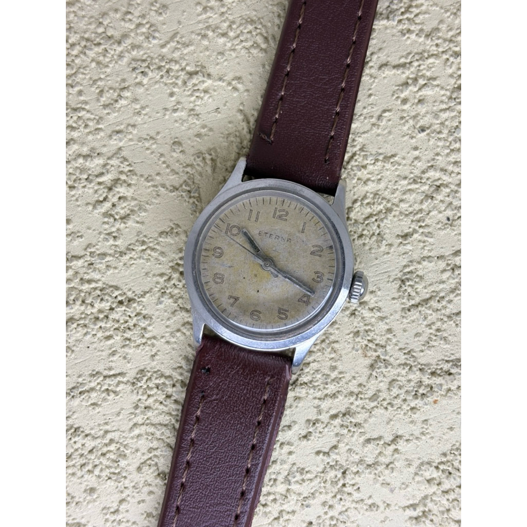 Arloji Jam tangan Eterna 70s Military Second Preloved