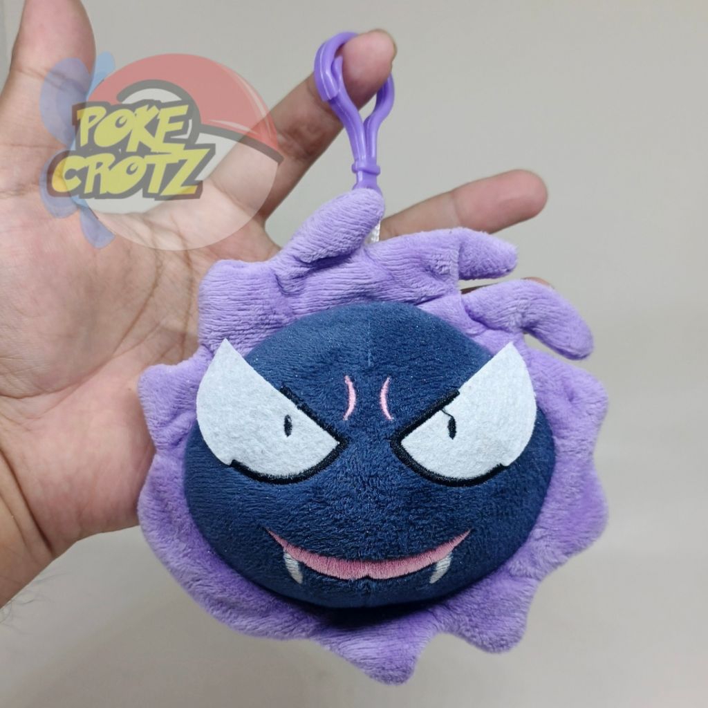 Boneka pokemon center Gastly bootleg Plush keychain key ring gantungan kunci 13cm