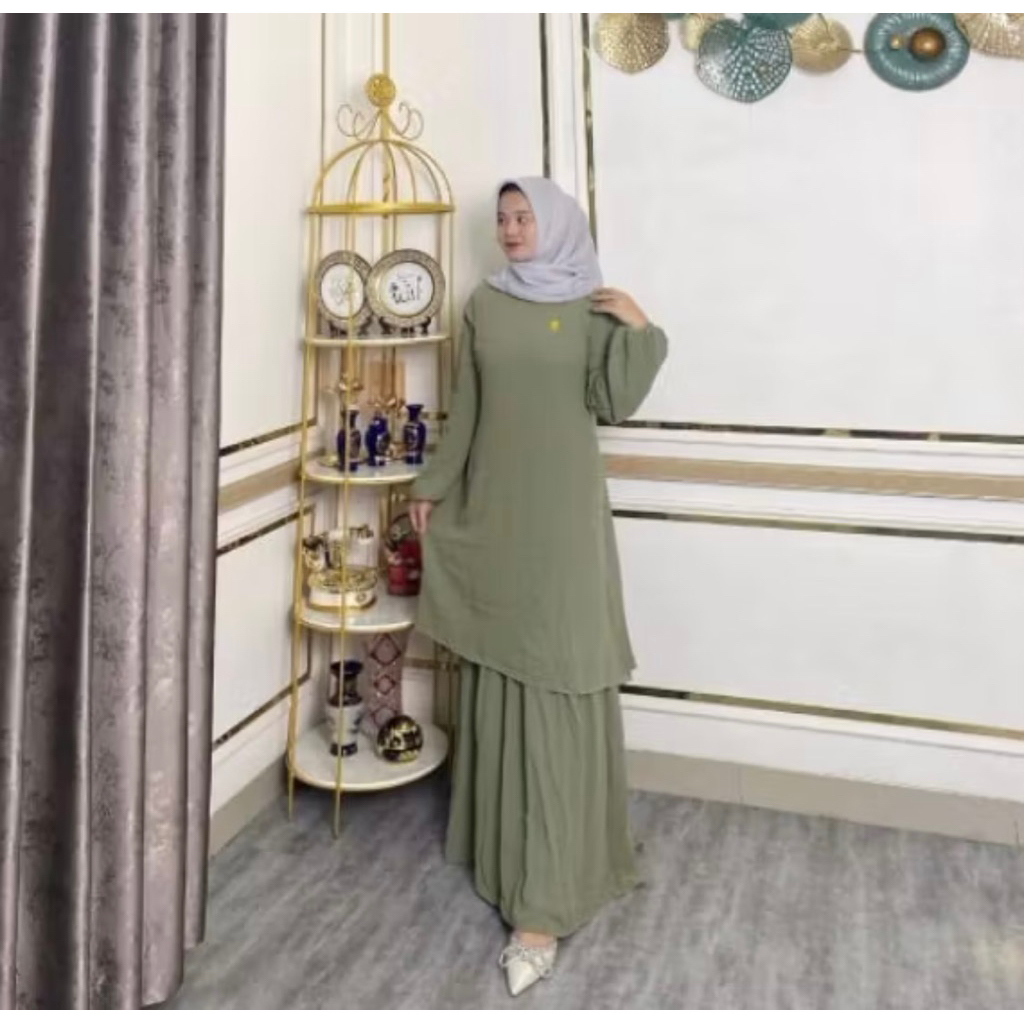 Gamis malaysia ceruty polosan 2026 gamis malay ceruty polos