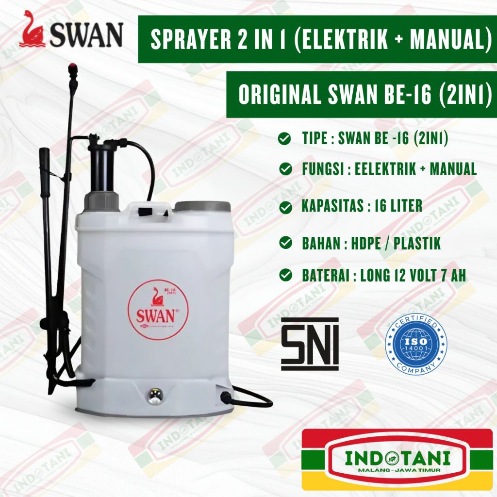 SWAN BE 2IN1 ELEKTRIK + MANUAL / TANGKI CAS / SPRAYER ELEKTRIK SWAN / TANGKI SWAN