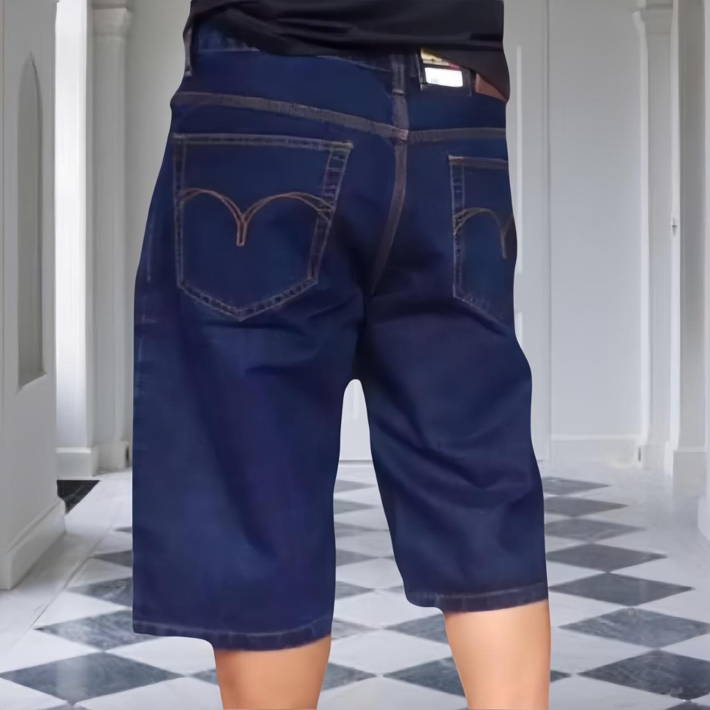 OVERSIZE CELANA JEANS PENDEK PRIA / CELANA BIG SIZE / SHORT DENIM