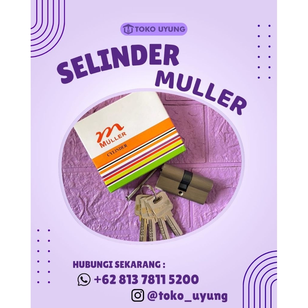 silinder kunci pintu besar merk MULLER