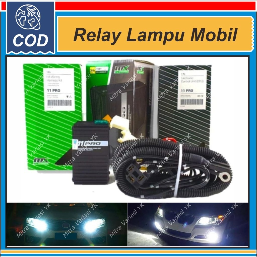 KABEL RELAY SET LAMPU UTAMA MOBIL H4 MX 11 PROFESIONAL SERIES ORIGINAL TINGGAL PASANG PAKET KOMPLIT 