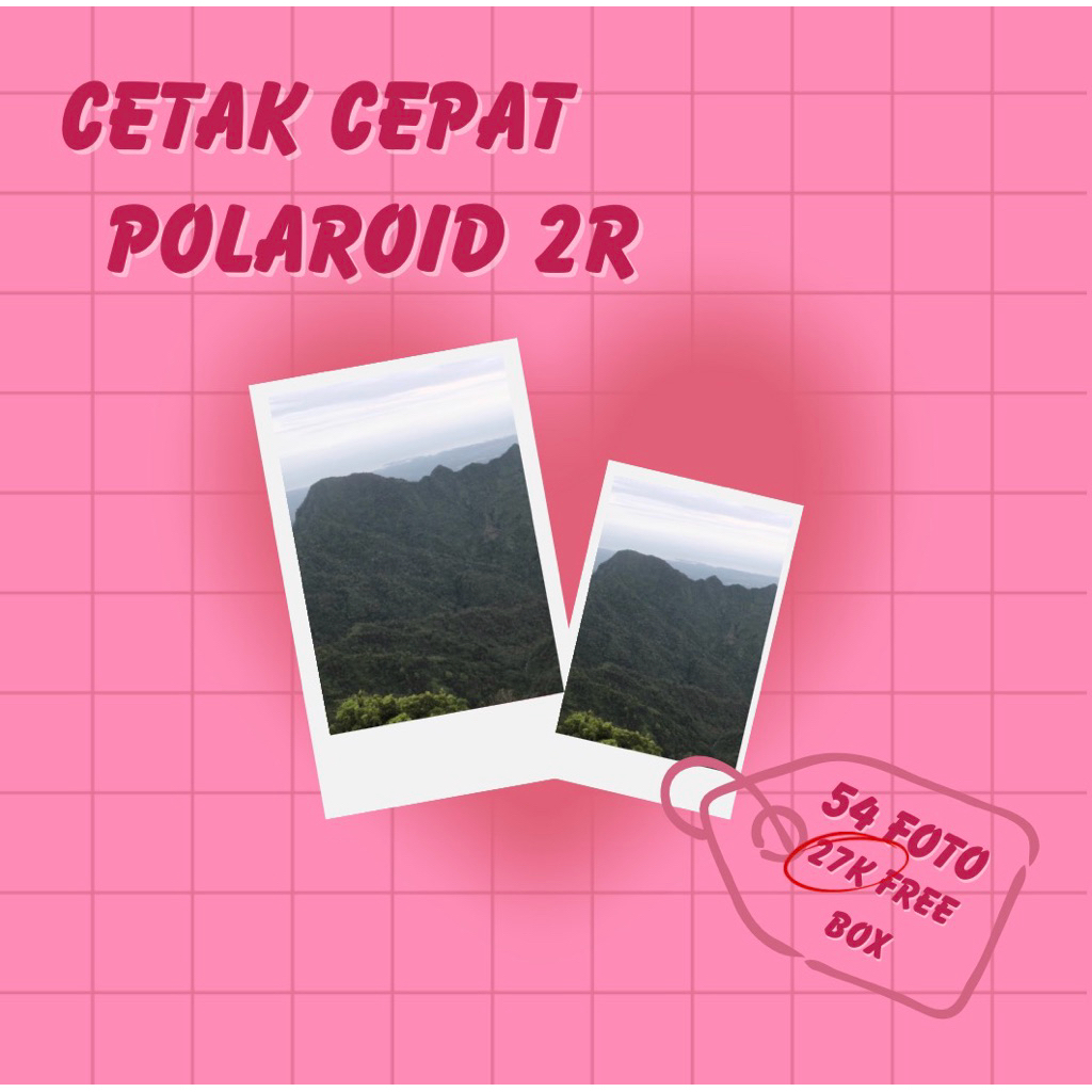 Cetak polaroid cepat 54 foto free box