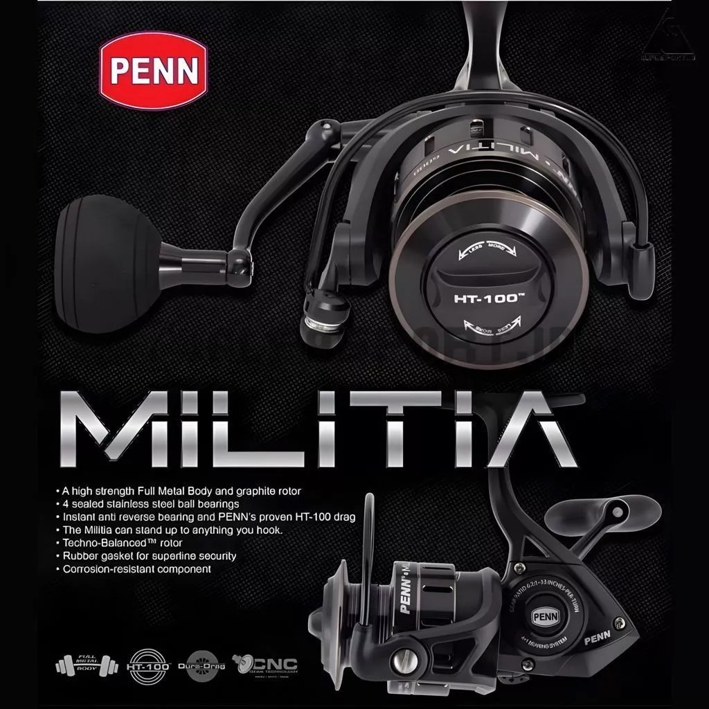 Reel Pancing PENN MILITIA 4000 5000 6000 8000 Power Handle