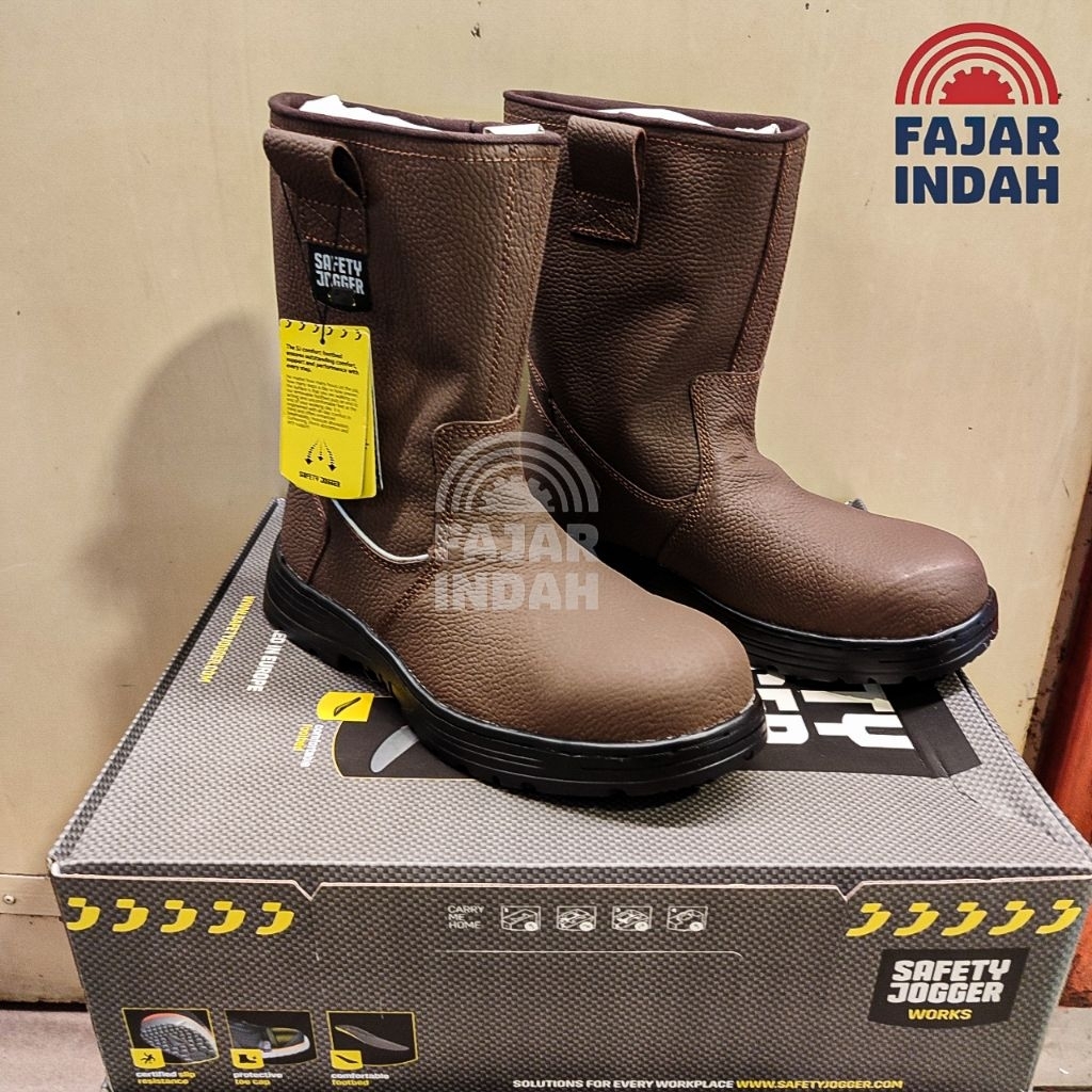 Safety Jogger Jogger Canyon S3 Sepatu Kerja Pria Boots Bahan Kulit Leather Tali Steel Insole Mesh So