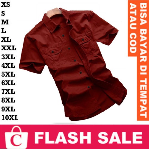 FORTKLASS FORTGLASS RISRUS FASHION SNOWSHOP CORATCORETUDIO Kemeja Cowok Hem Laki Dua 2 Kantong Saku 