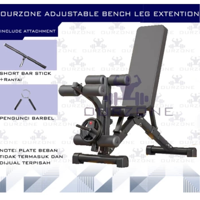 Kursi Adjustable Fitness Bangku Sit Up Multifungsi Gym Bench Bekas Second