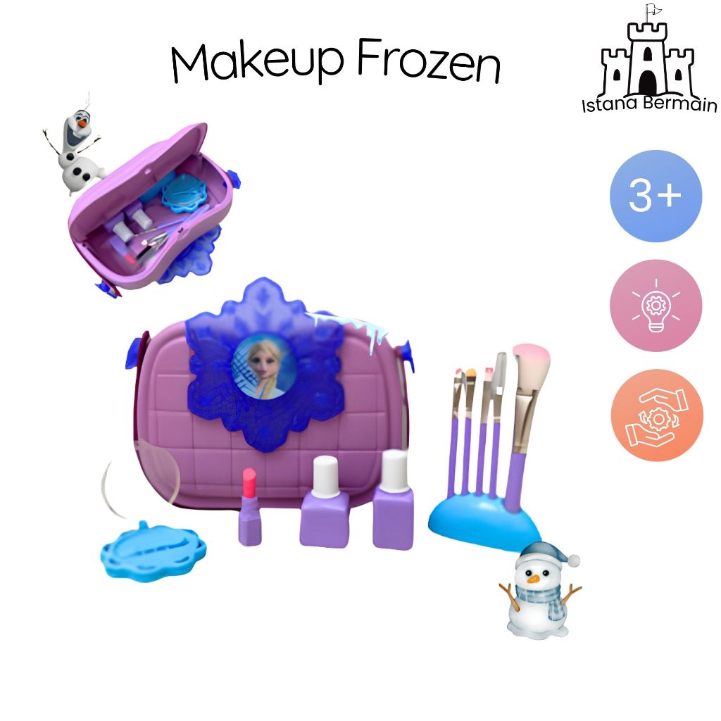 makeup frozen anak tas makeup anak makeup anak plastik mainan makeup anak