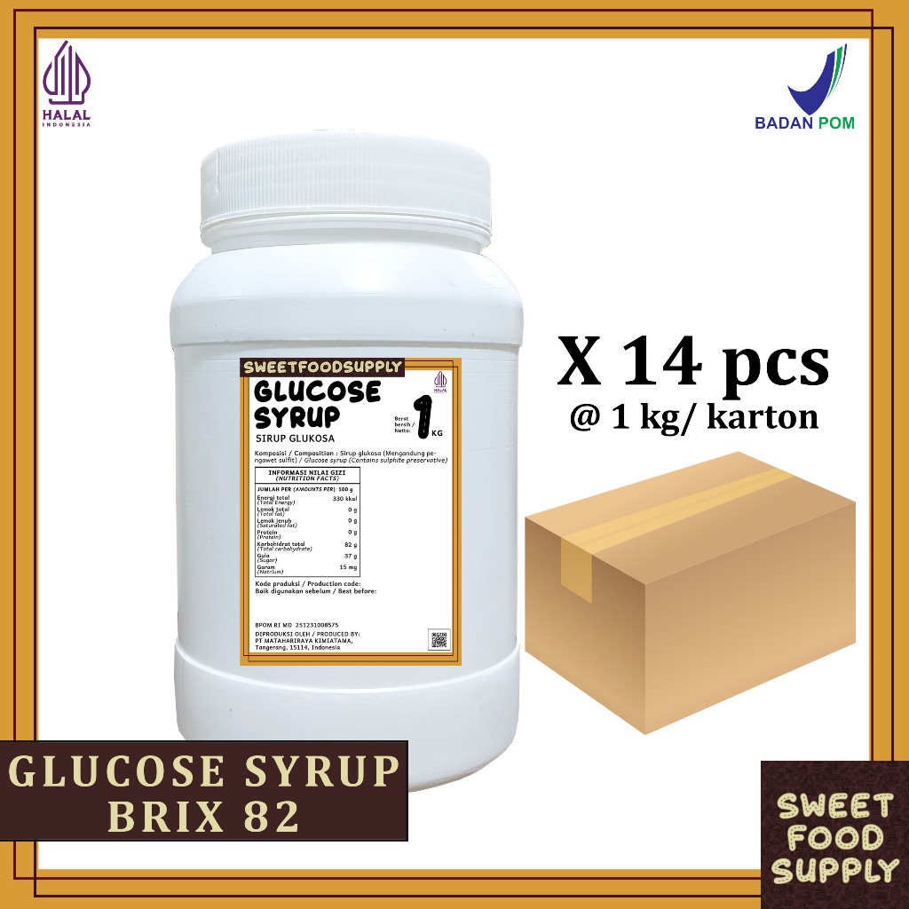 Glucose Syrup brix 82 SweetFoodSupply [isi 14 pcs/karton]