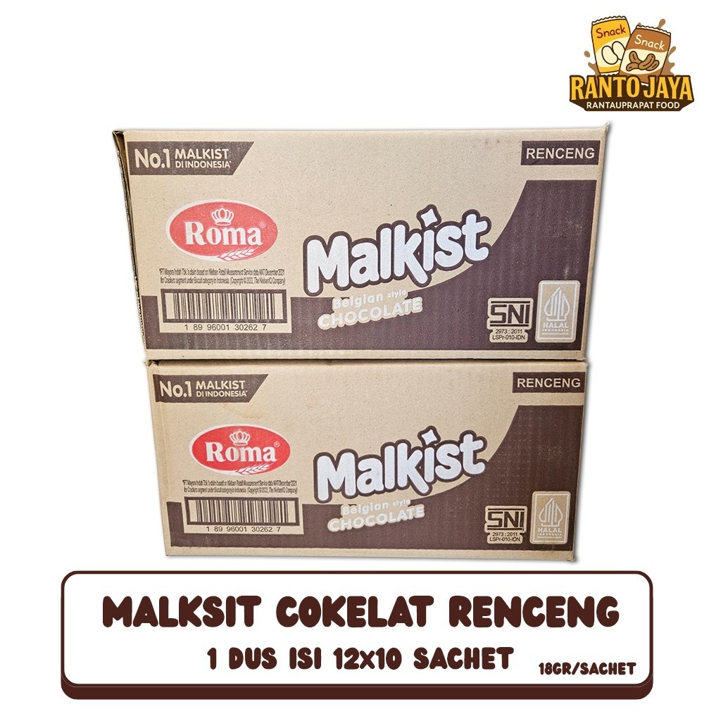 1 Dus Roma Malkist Cokelat Rencengan
